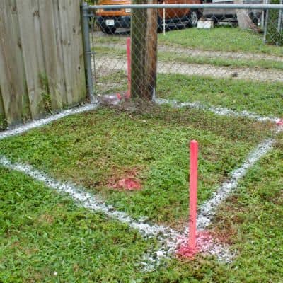 wooden stake marker